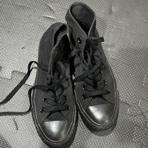 Converse black high top shoes